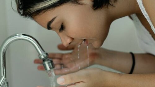 washing face gently